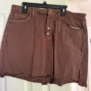 Just Black Brown Mini Skirt